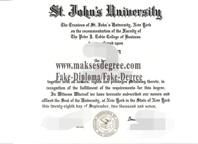 Make fake St. Johns University Degree