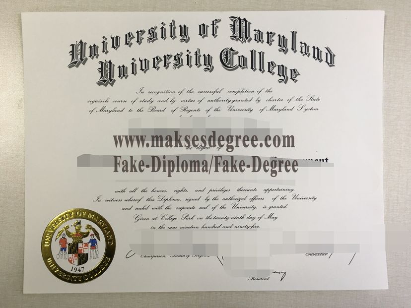 Make fake The University of Maryland Degree