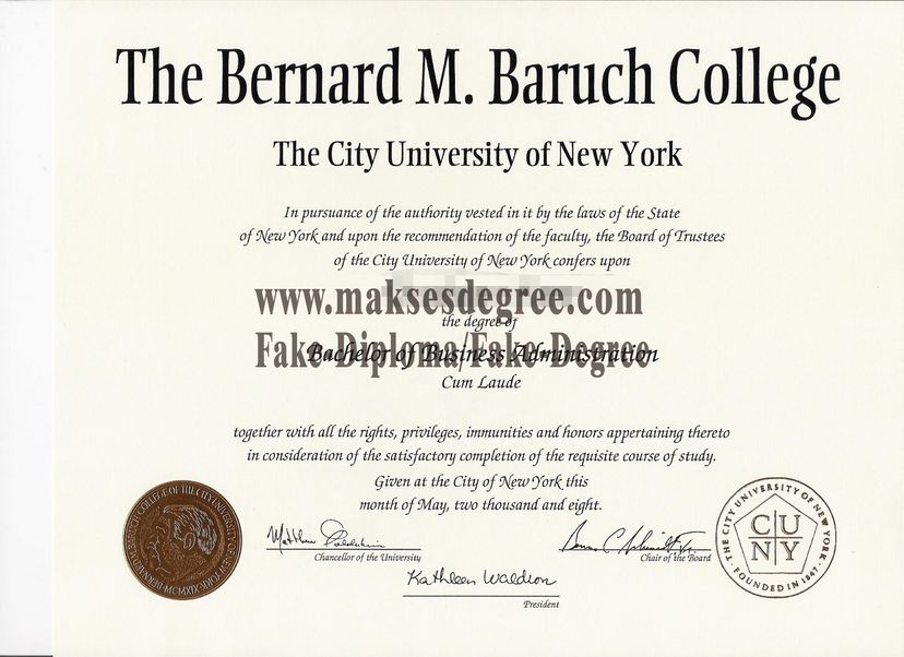 Make fake The best website to buy fake CUNY Bernard M. Baruch College Diploma Degree