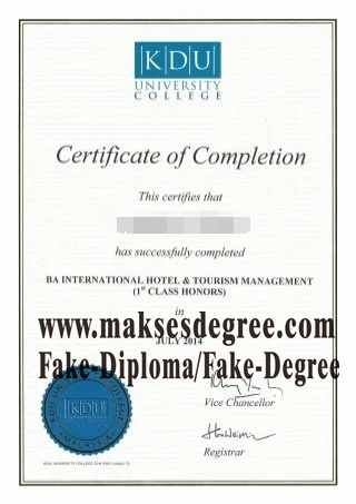 Purchase a phony KDU University College Diploma