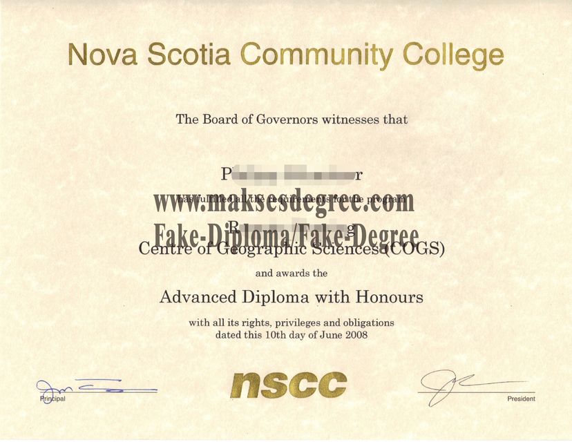 Purchase a phony NovaScotiaCommunityCollege Degree