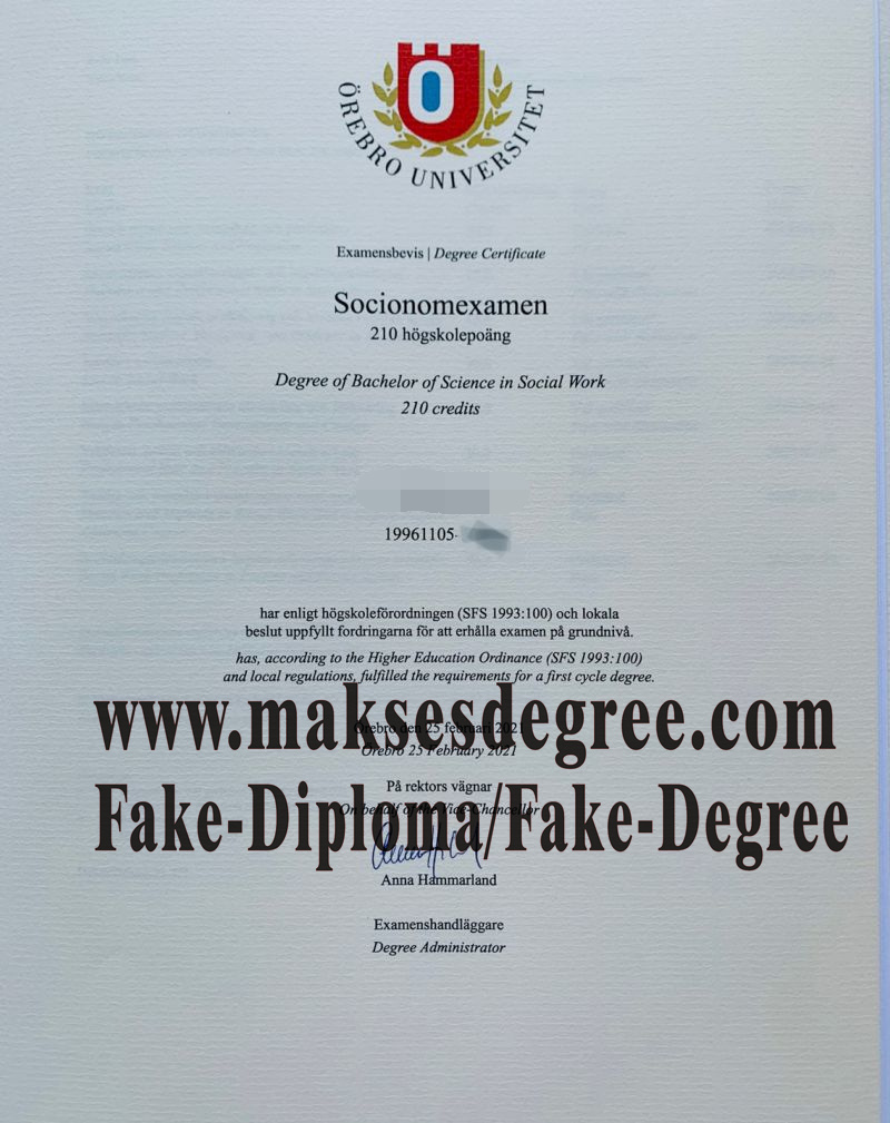 Purchase a phony Orebro University Diploma