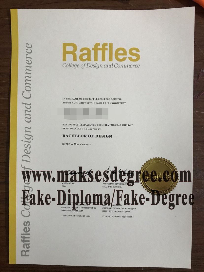 Purchase a phony Raffles Design Institute Diploma