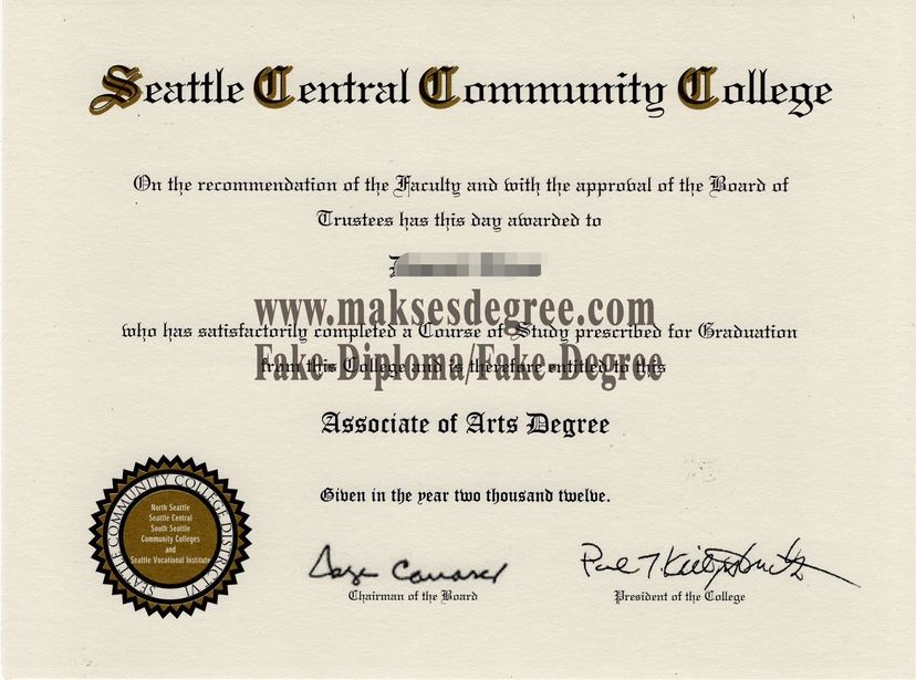 Purchase a phony Seattle Central Community College Diploma