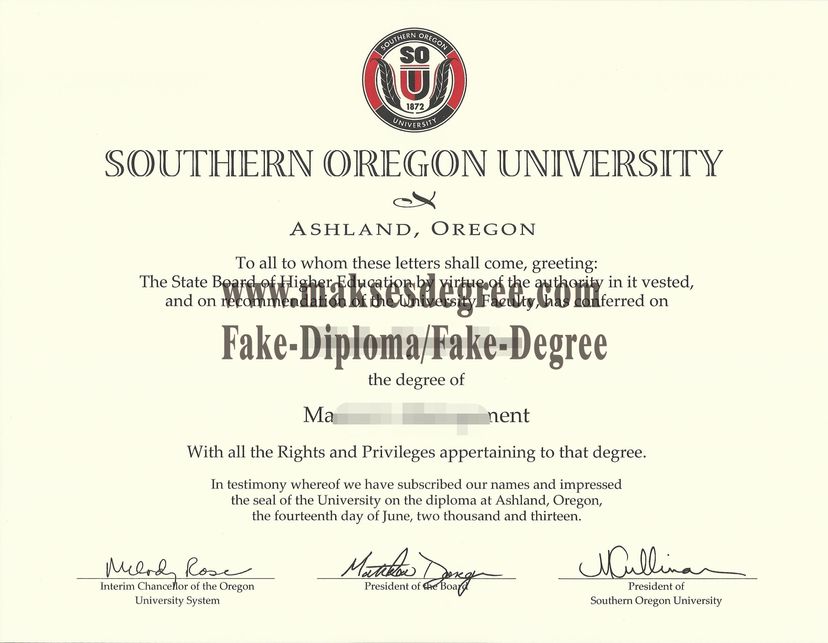 Purchase a phony Southern Oregon University Certificate