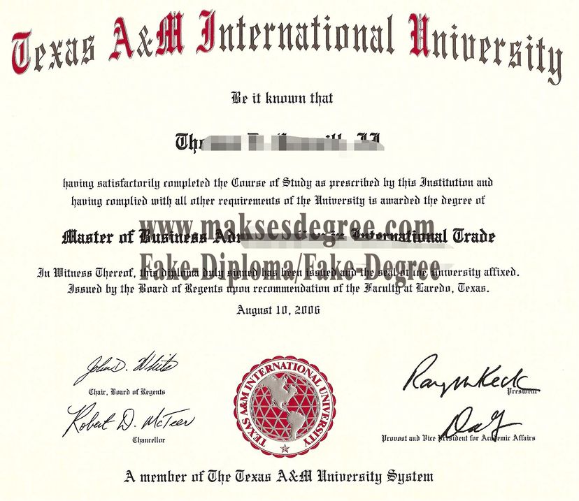 Purchase a phony Texas AM International University Degree