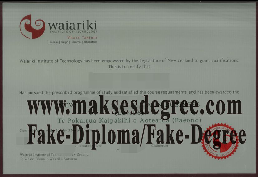 Purchase a phony Waiariki Institute of Technology Diploma