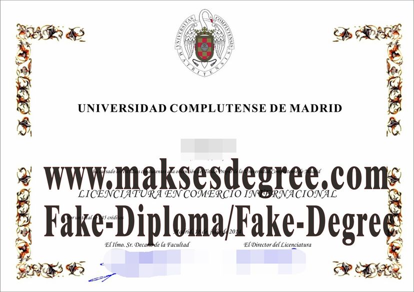 Purchase fake Complutense University of Madrid Degree