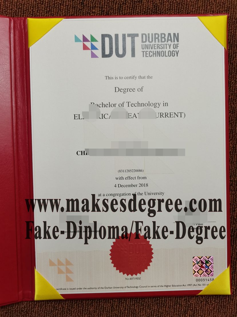 Purchase fake Durban University of Technology Certificate