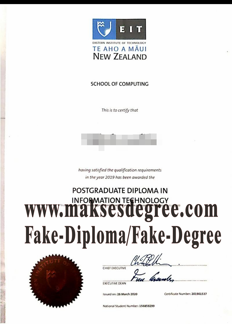 Purchase fake Eastern Institute of Technology Degree