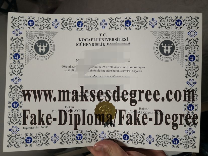 Purchase fake Kocaeli University Certificate