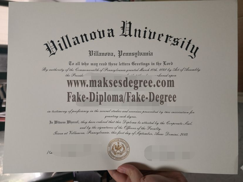 Purchase fake Villanova University Diploma