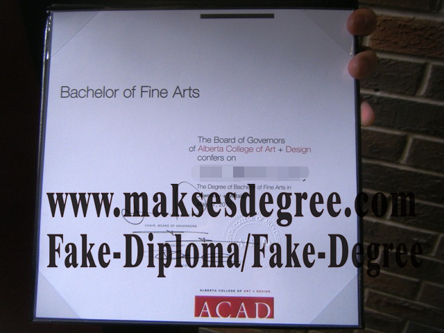 Replica Alberta College of Art and Design Certificate