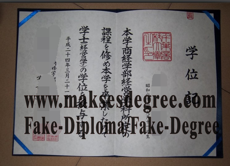 Replica Chiba University of Commerce Certificate