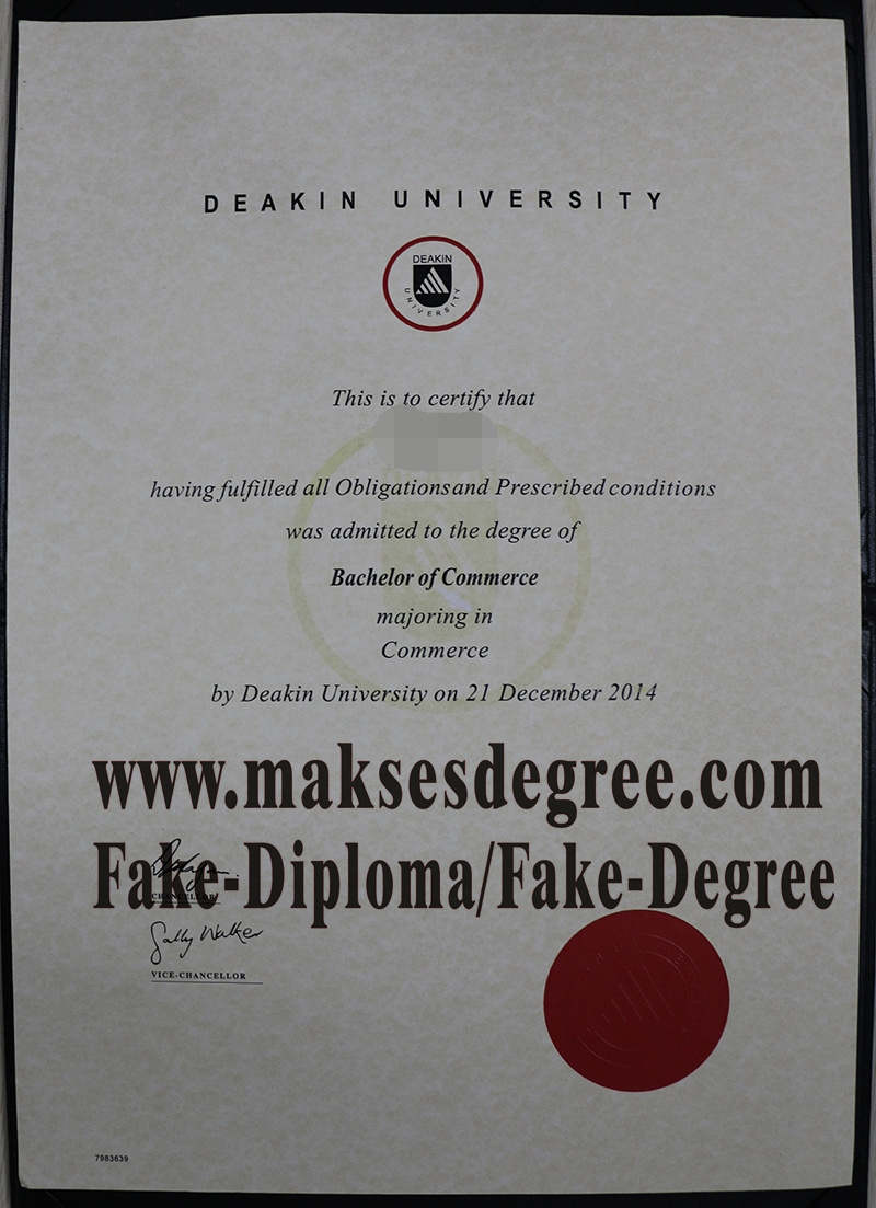 Replica Deakin University Certificate