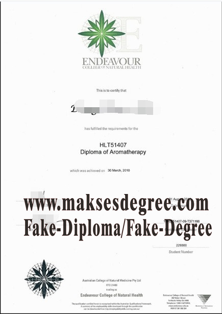 Replica Endeavour College of Natural Health Diploma