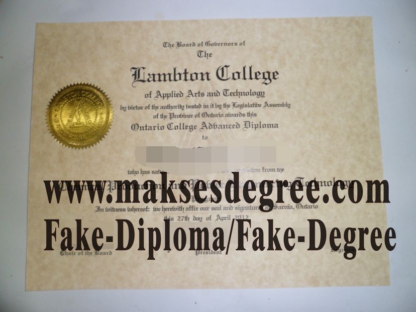 Replica Lambton College Diploma