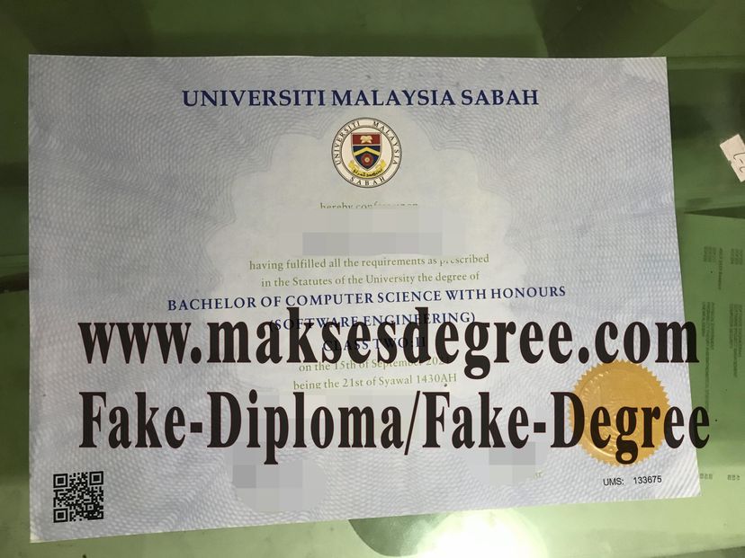 Replica The University Malaysia Sabah Degree