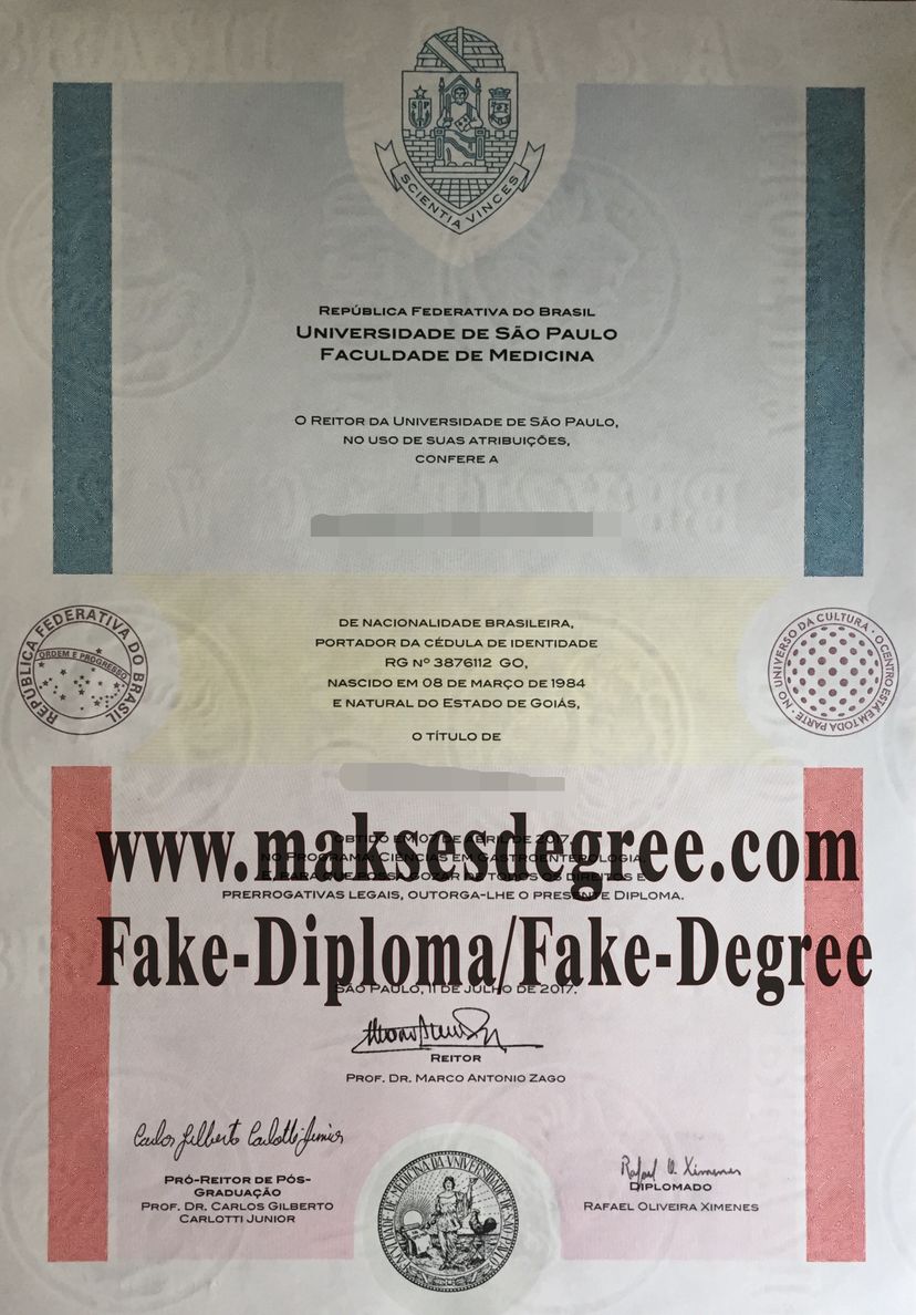 Replica Universidade de Sao Paulo Diploma