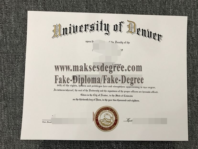 Replica University of Denver Degree