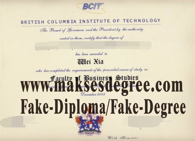 The best website to buy fake British Columbia Institute of Technology (BCIT) Certificate