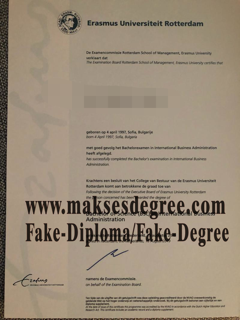 The best website to buy fake Erasmus University Rotterdam Diploma