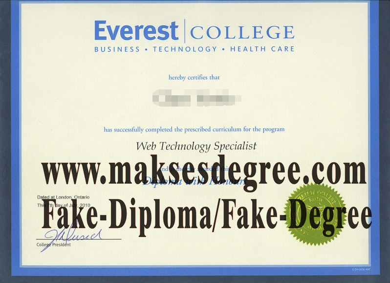 The best website to buy fake Everest College Certificate