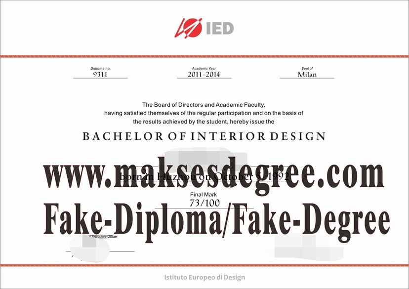 The best website to buy fake IED Istituto Europeo di Design Diploma