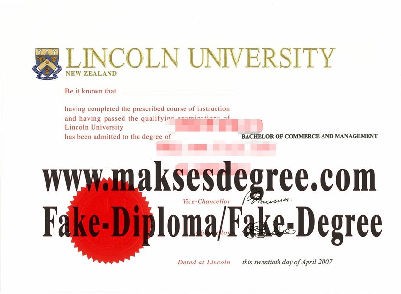 The best website to buy fake Lincoln University, New Zealand Diploma