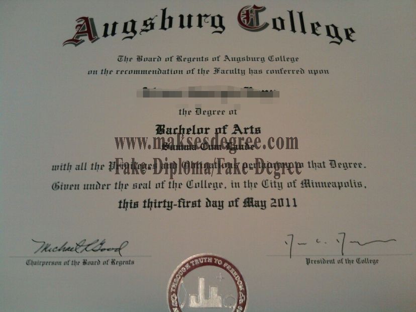 The best website to buy fake Replica Augsburg College Certificate Diploma