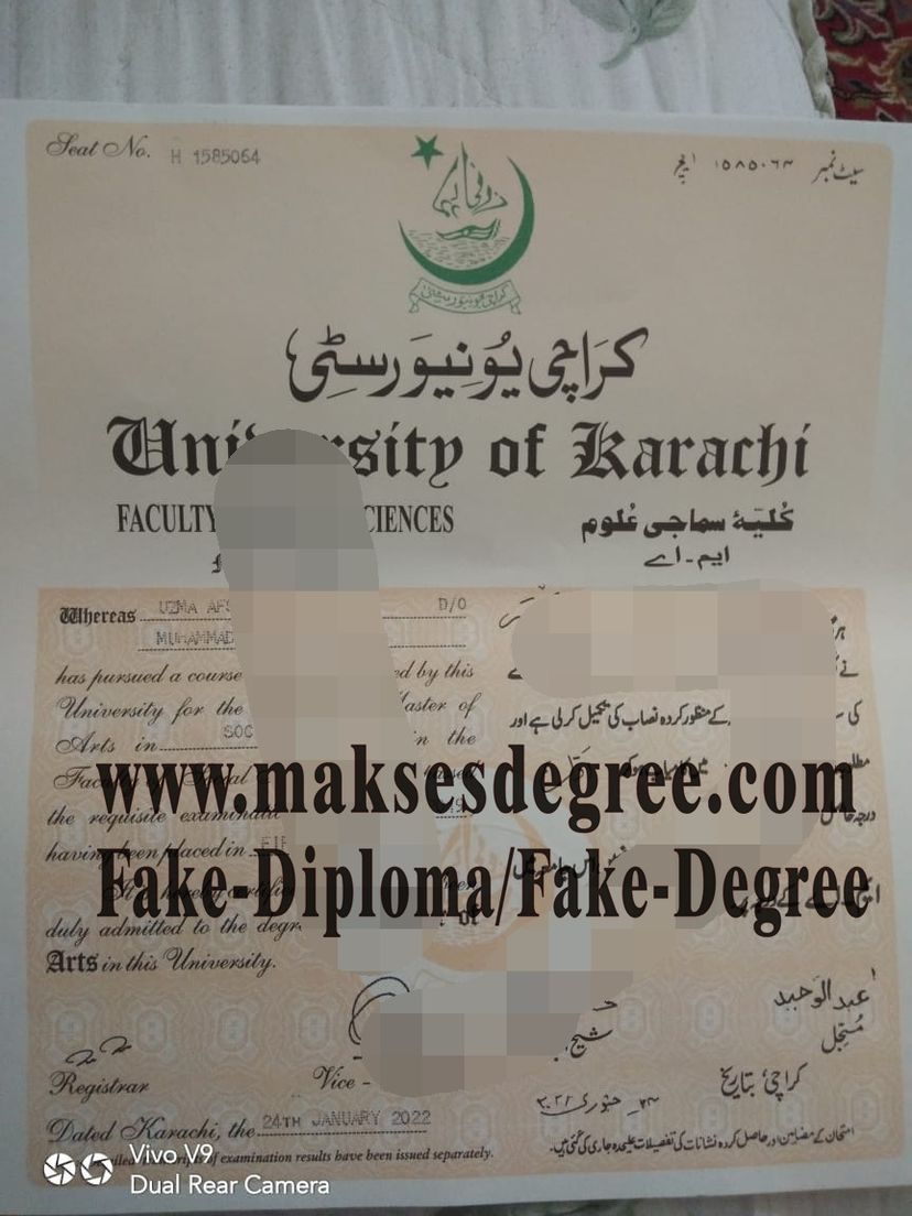 The best website to buy fake University of Karachi Diploma