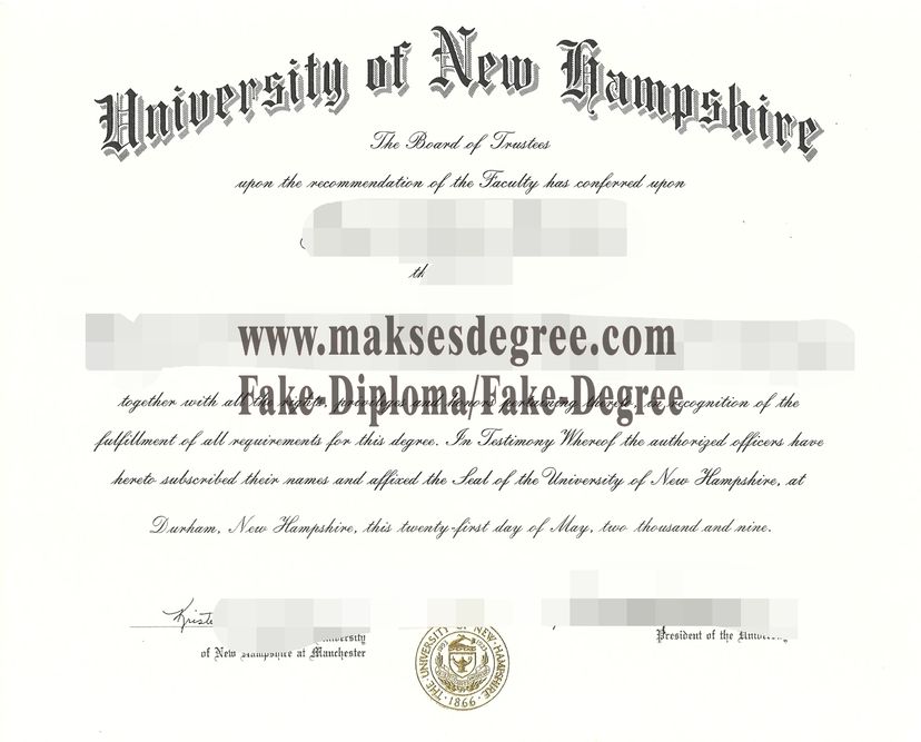 The best website to buy fake University of New Hampshire Certificate