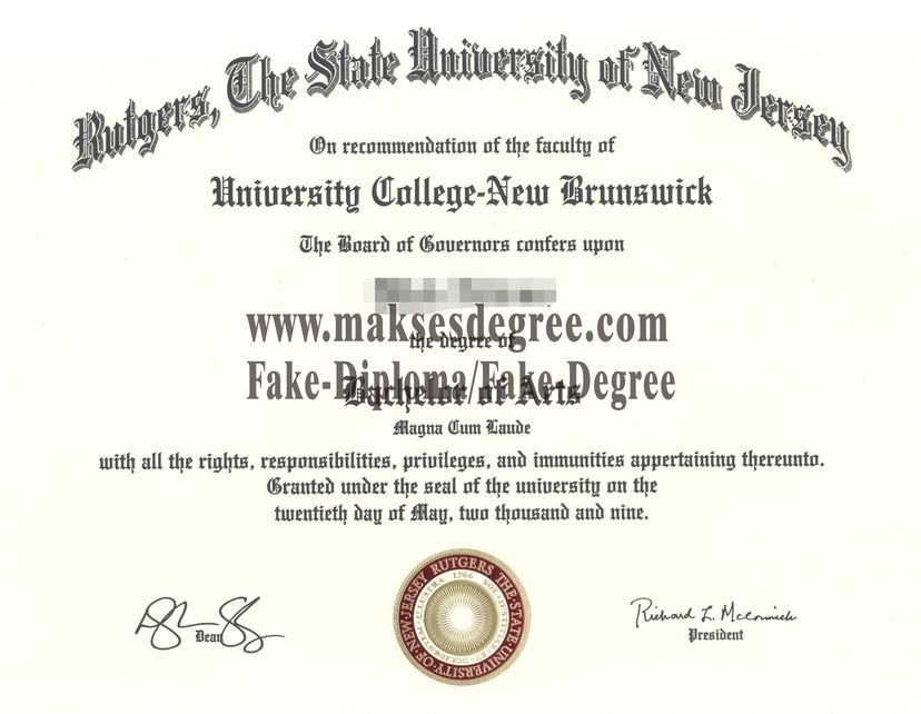 The easy steps to buy fake Rutgers the State University of New Jersey New Brunswick Diploma