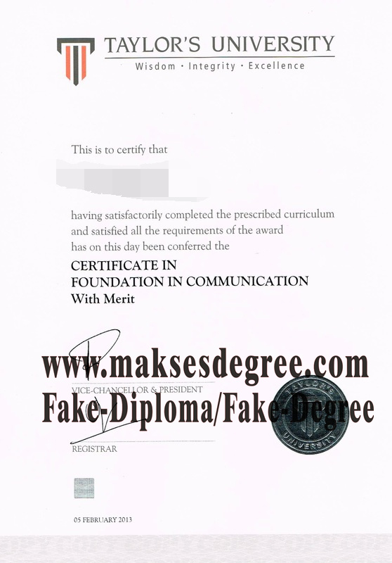 The easy steps to buy fake Taylors university Certificate