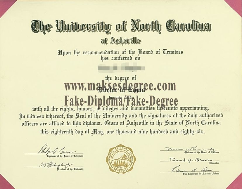 The easy steps to buy fake University of North Carolina at Asheville Certificate