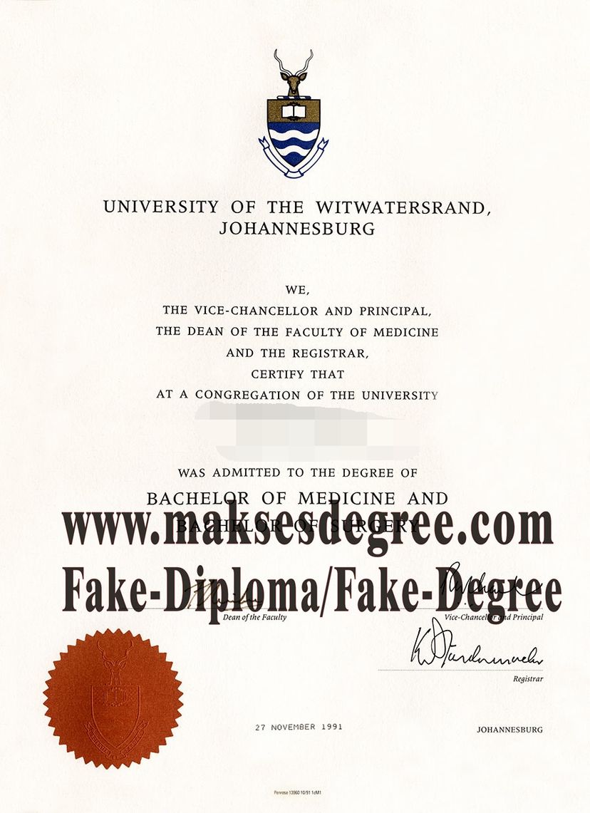 The easy steps to buy fake University of the witwatersrand Degree