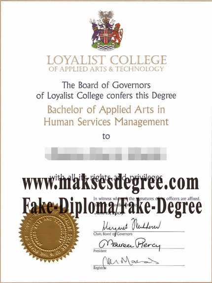 The steps to buy fake Loyalist College Certificate