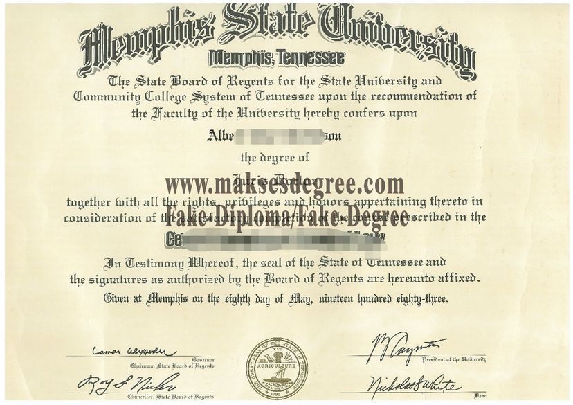 The steps to buy fake Memphis State University Diploma