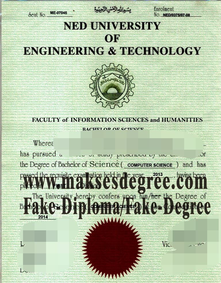 The steps to buy fake NED University of Engineering and Technology Certificate