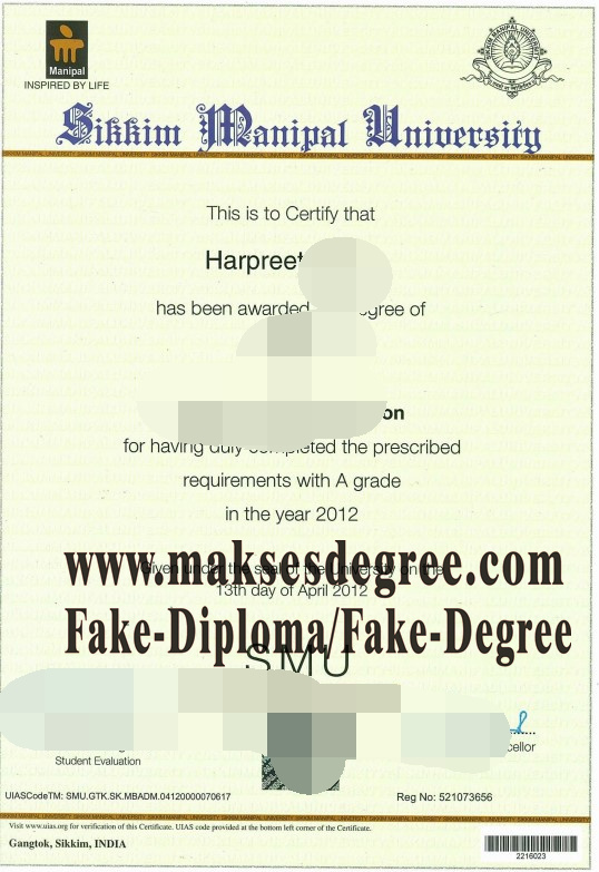 The steps to buy fake Sikkim Manipal University Diploma