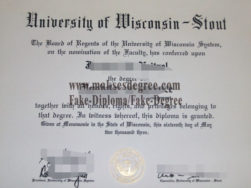 The steps to buy fake University of Wisconsin Stout Diploma