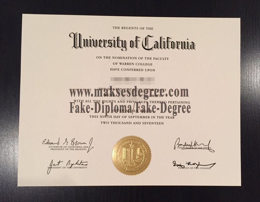 The steps to buy fake mUniversity of California, San Diego Certificate