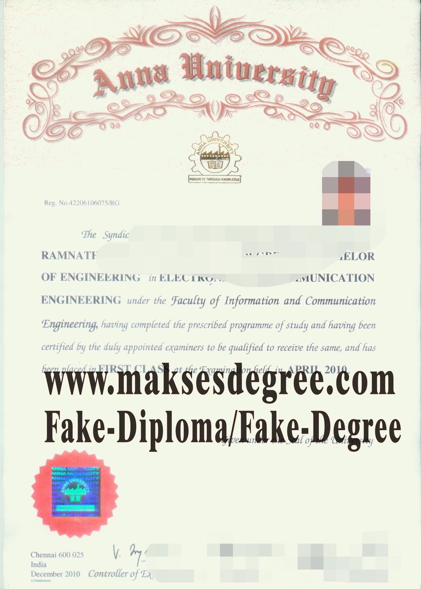 Where to order fake Anna University Diploma