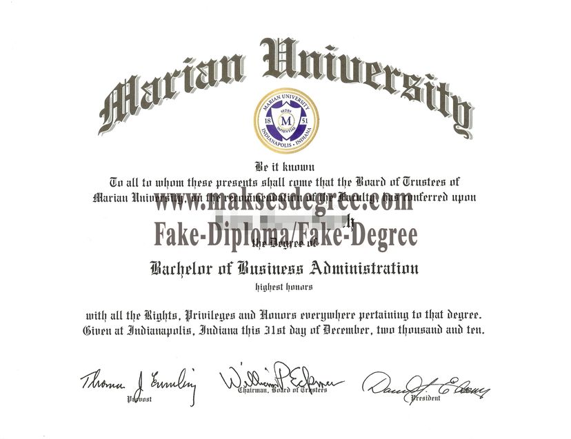 Where to order fake Marian University Diploma