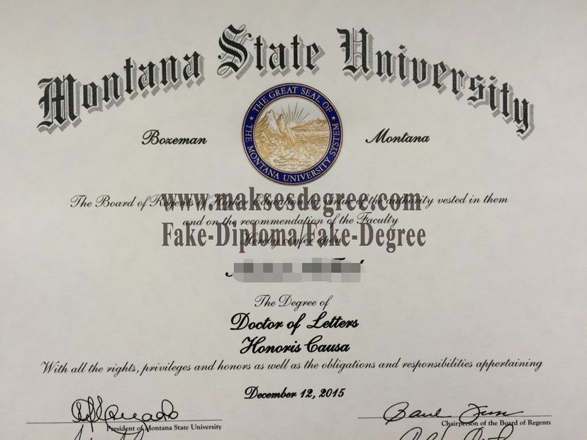 Where to order fake Montana State University Bozeman Certificate