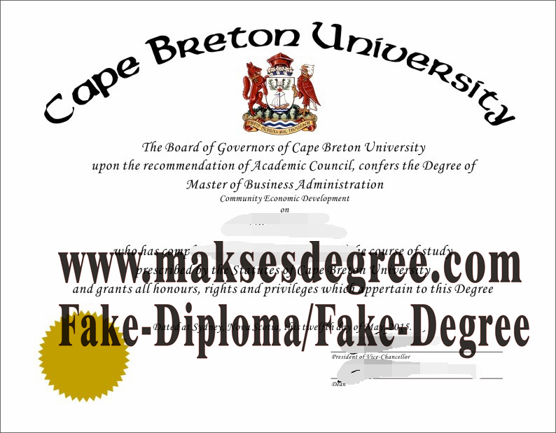 Where to purchase fake Cape Breton University Certificate