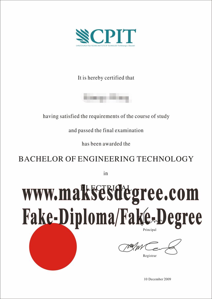 Where to purchase fake Christchurch Polytechnic Institute of Technology Diploma