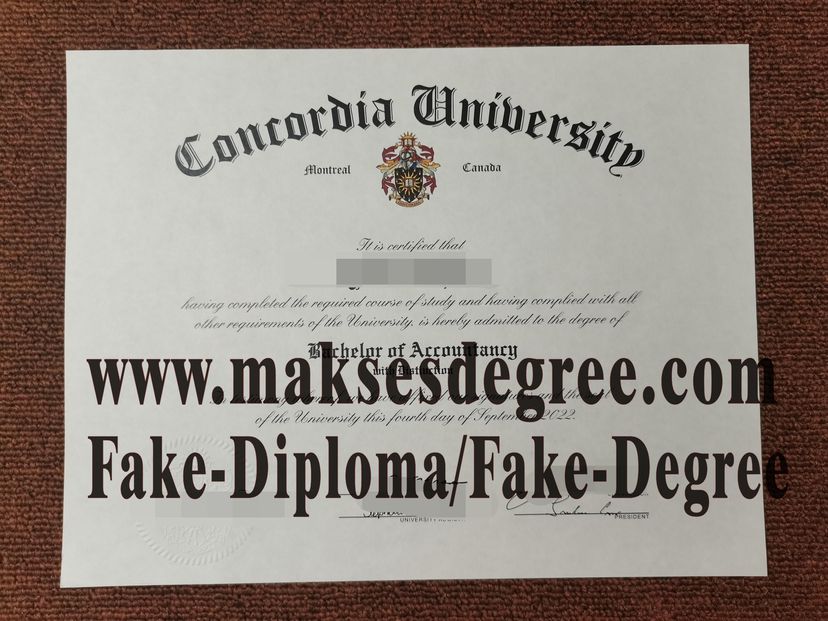 Where to purchase fake Concordia University Diploma