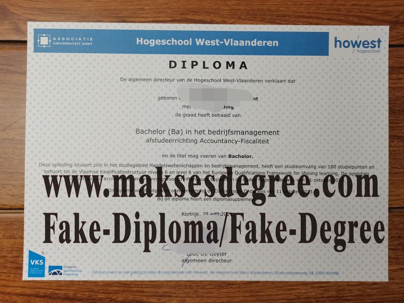 Where to purchase fake Hogeschool West Vlaanderen Diploma