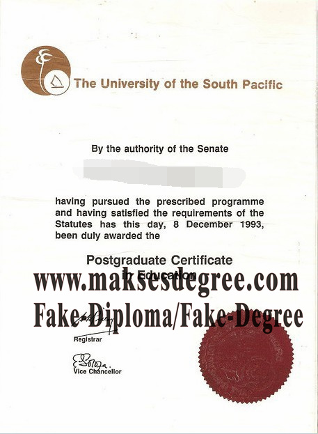 Where to purchase fake USP The University of The south Pacific Degree